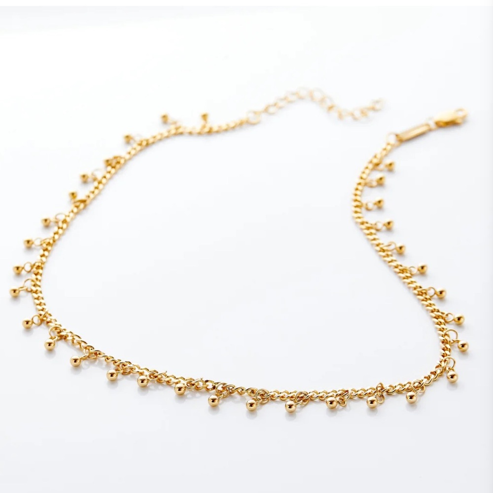 NOMINAL 18K GP Dangling Dotted Choker